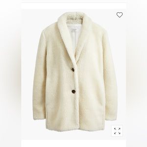 J Crew Cream Teddy Coat
